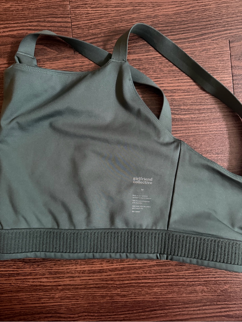Girlfriend Collective Olive Square-Neck Sports Crop Top — image 2 of 3